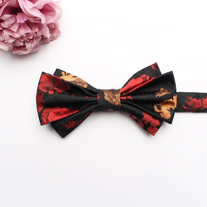 Pajarita de traje con textura de jacquard con colmillos para hombre