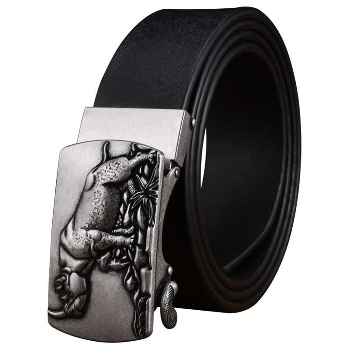 Cinturón de cuero con hebilla automática para hombre Standing Rhino Business