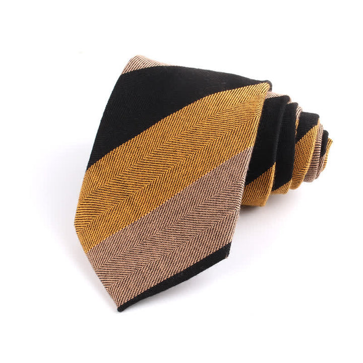 Corbata de rayas de lana suave estilo británico para hombre