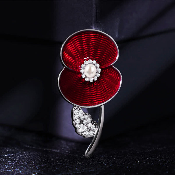 Broche de amapola del Día del Recuerdo de la Mujer