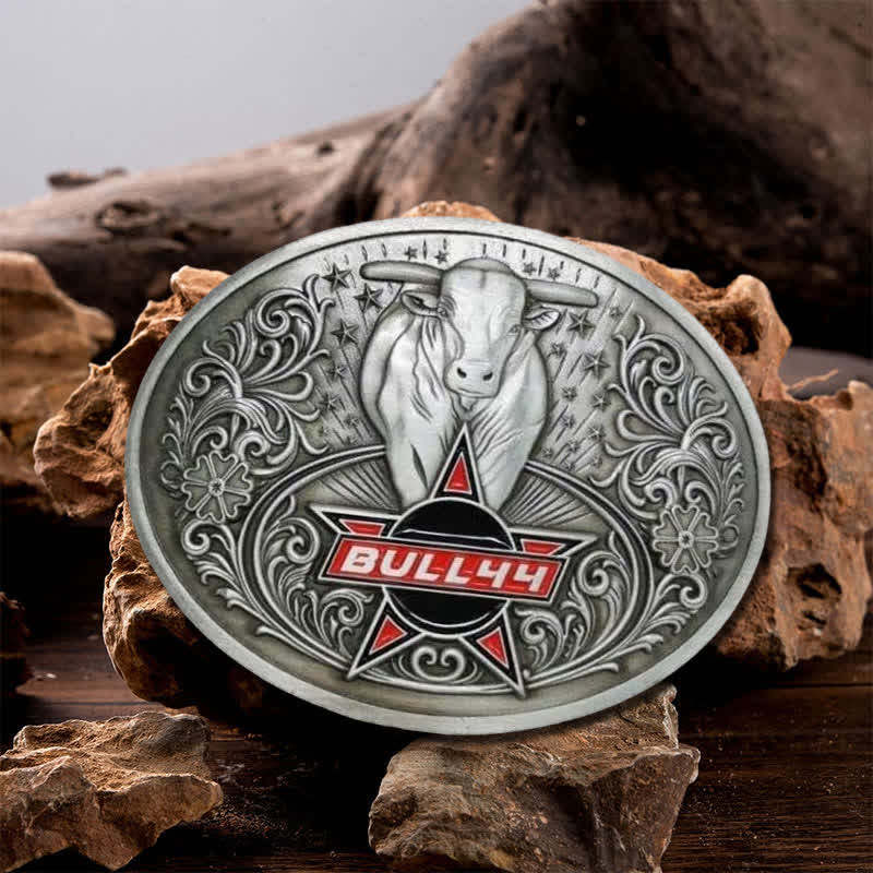 Cinturón de cuero con hebilla para hombre, con portacervezas creativo, hecho a mano, con forma de toro furioso