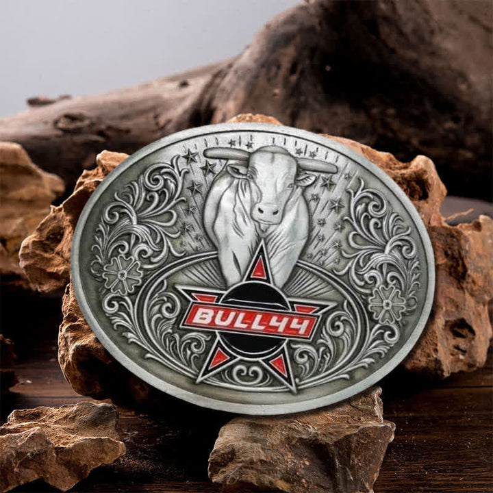 Cinturón de cuero con hebilla para hombre, con portacervezas creativo, hecho a mano, con forma de toro furioso