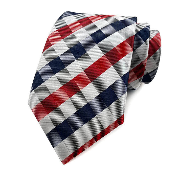 Traje de esmoquin ajustado para hombre con corbata a cuadros