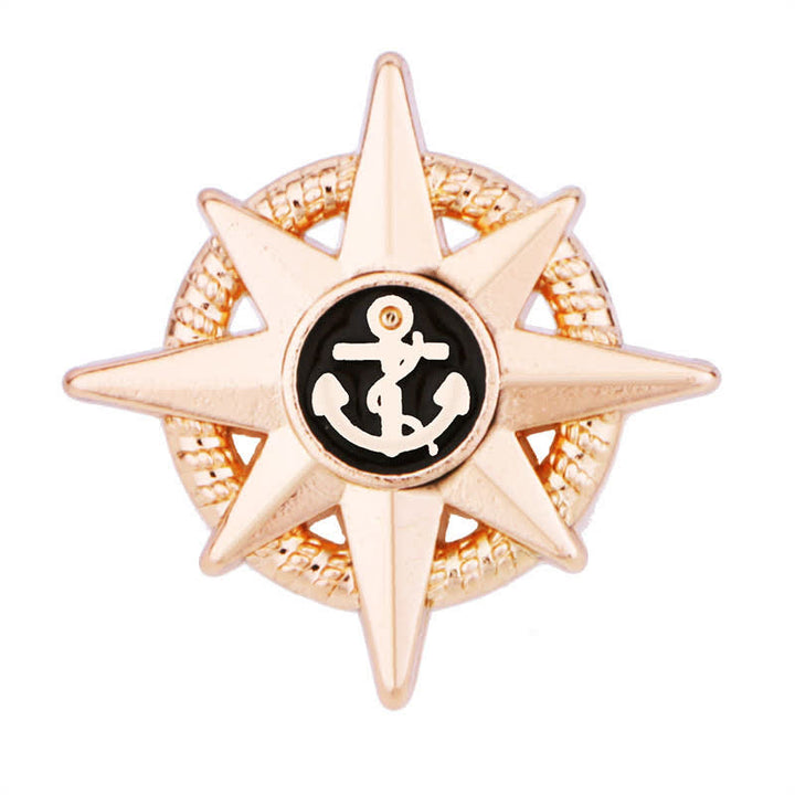Broche de ancla de barco estelar para hombre