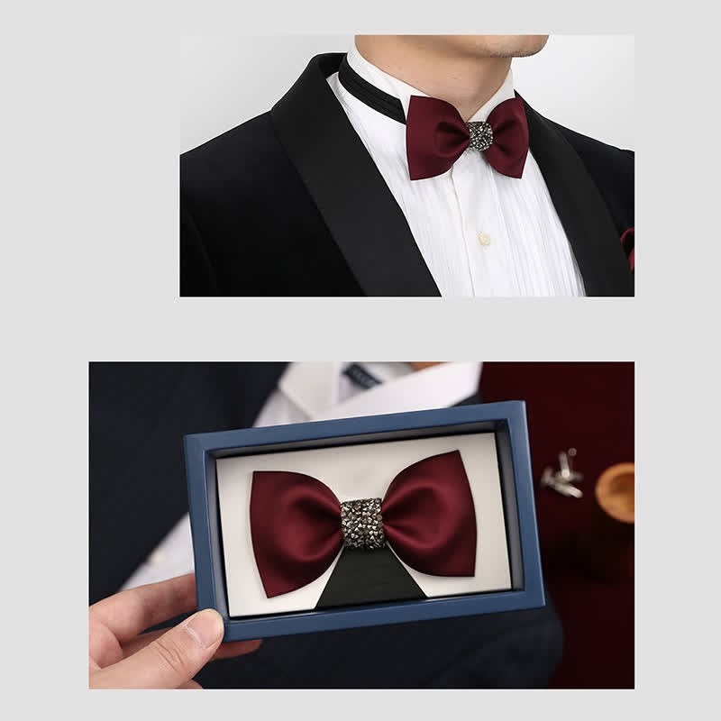 Pajarita con detalles brillantes en el centro para hombre - image 3