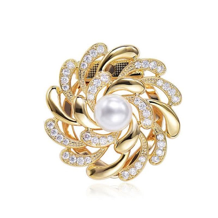 Broche con hebilla y flores de crisantemo para mujer