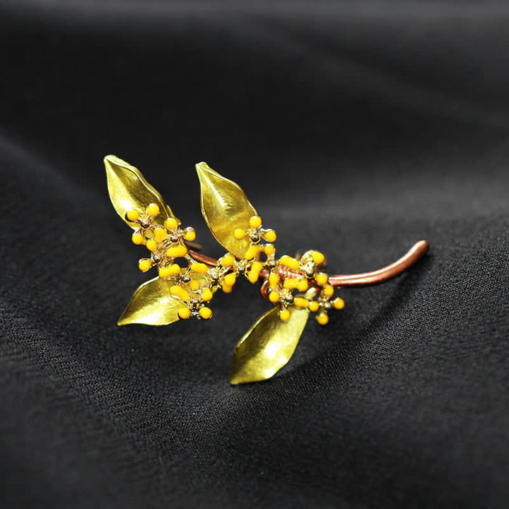 Broche de hojas y ramas de Fragrans para mujer
