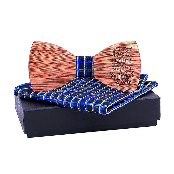 Juego de 2 pajaritas de madera con diseño de proverbios para hombre