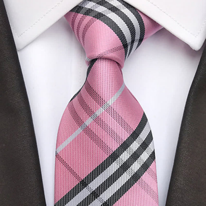 Corbata clasica escocesa a cuadros para hombre 