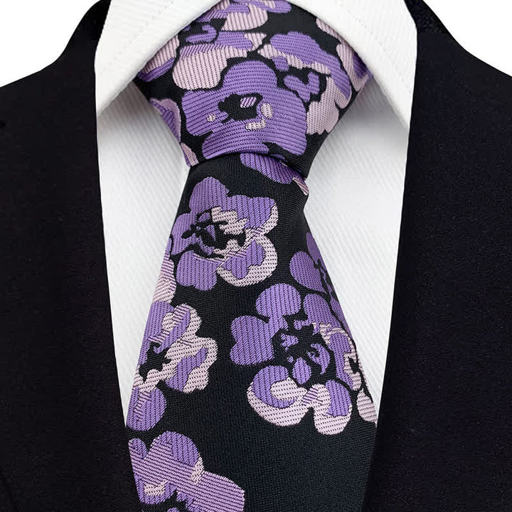 Corbata de lujo con diseño floral moderno para hombre