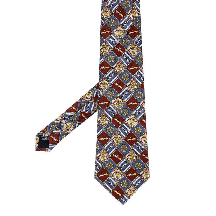 Corbata con estampado geométrico abstracto místico para hombre