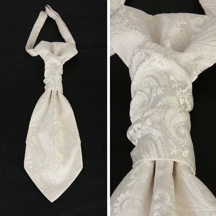 Chaleco de traje de cachemira para hombre con corbata preatada