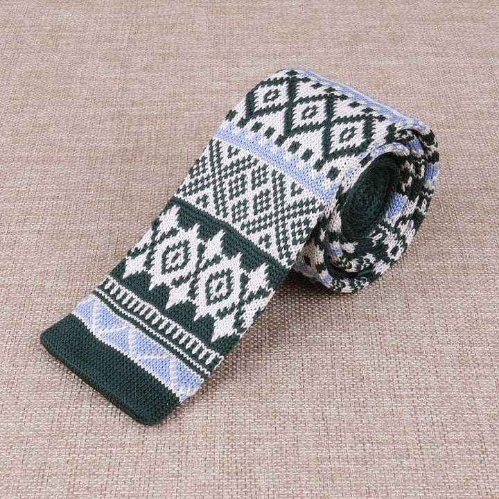 Corbata de punto fino exótica para hombre