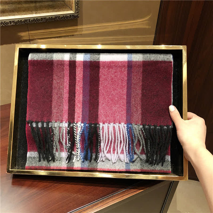 Bufanda unisex de cuadros grandes y cálidos de Lamb Edinburgh - image 14