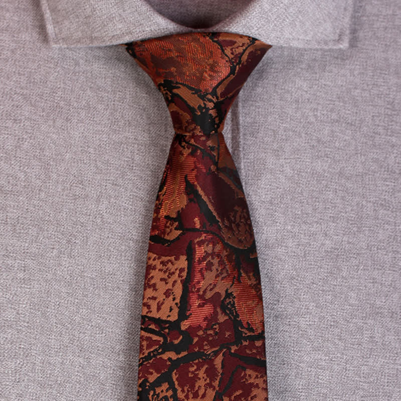 Corbata con gráfico abstracto de café para hombre