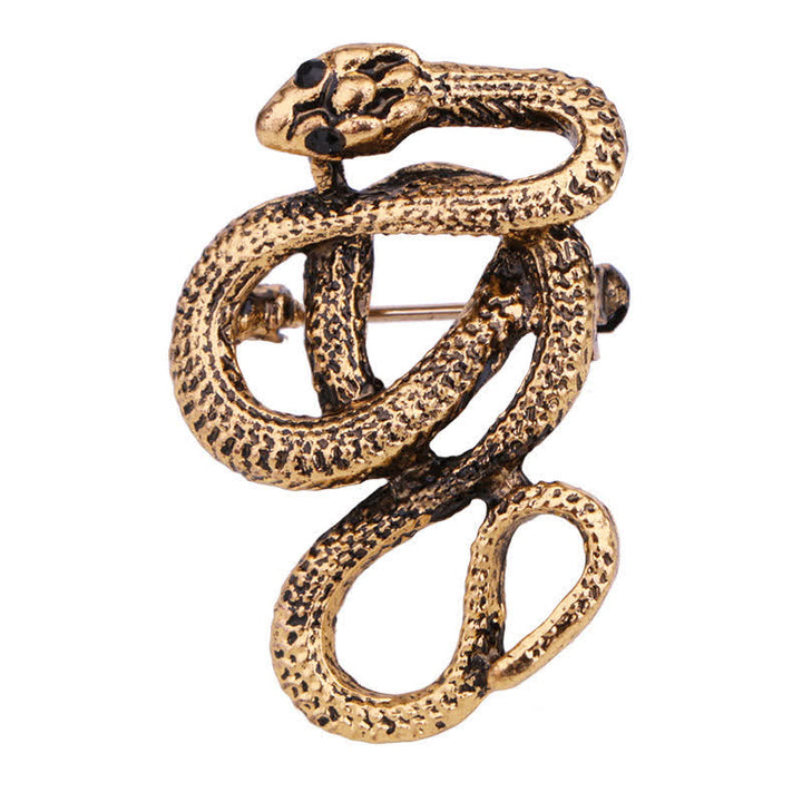 Broche de serpiente cobra con forma de flexión para hombre