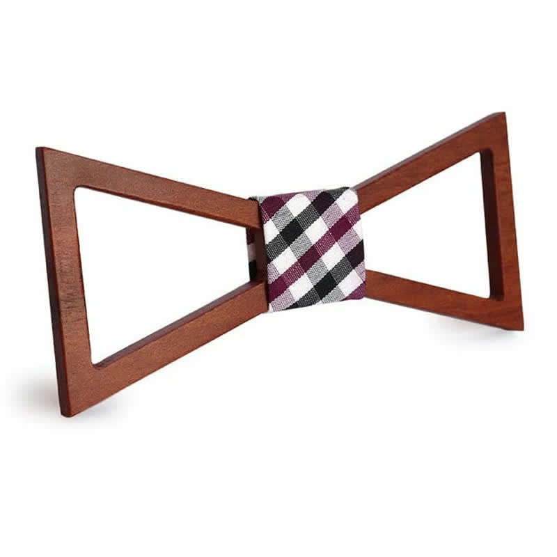 Pajarita clásica de madera con marco para hombre