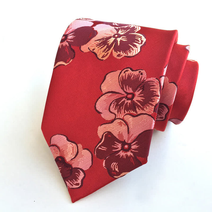Corbata elegante y cautivadora con motivos florales para hombre