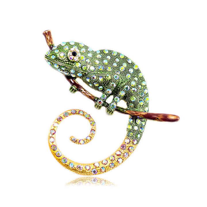 Broche de lagarto camaleón colorido para mujer