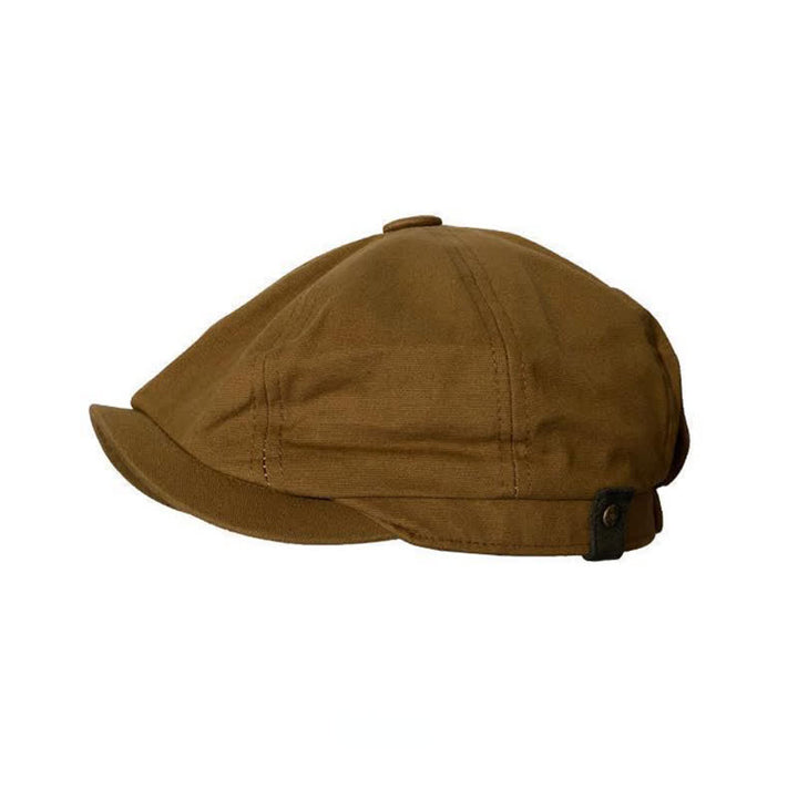 Gorra de boina octogonal de algodón británico Newsboy