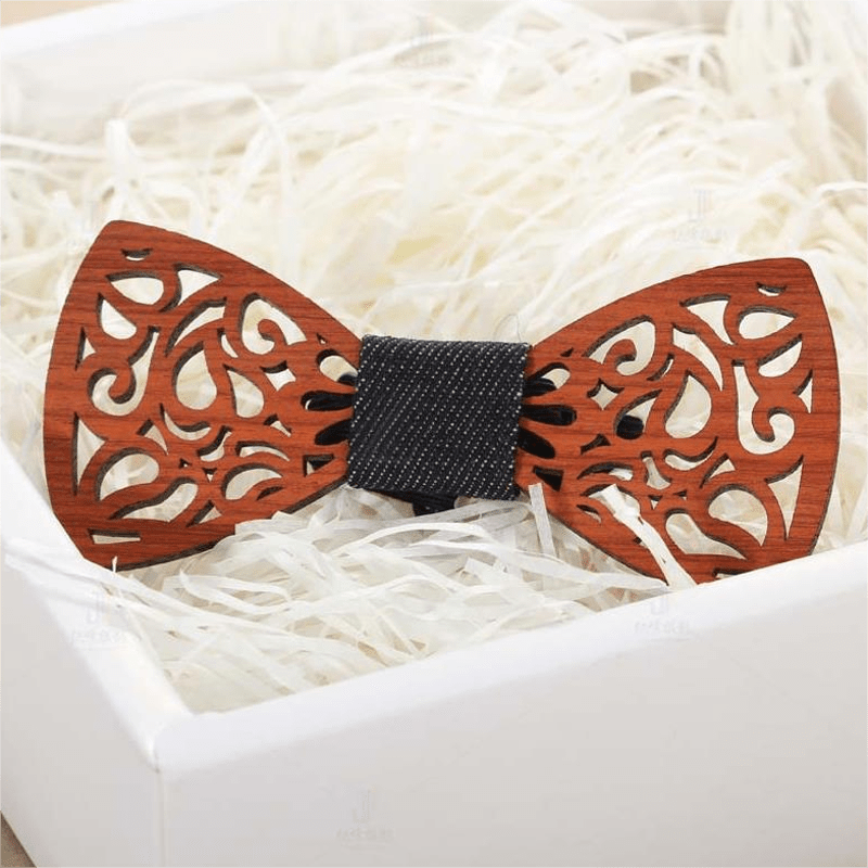 Pajarita de madera divertida y creativa para hombre