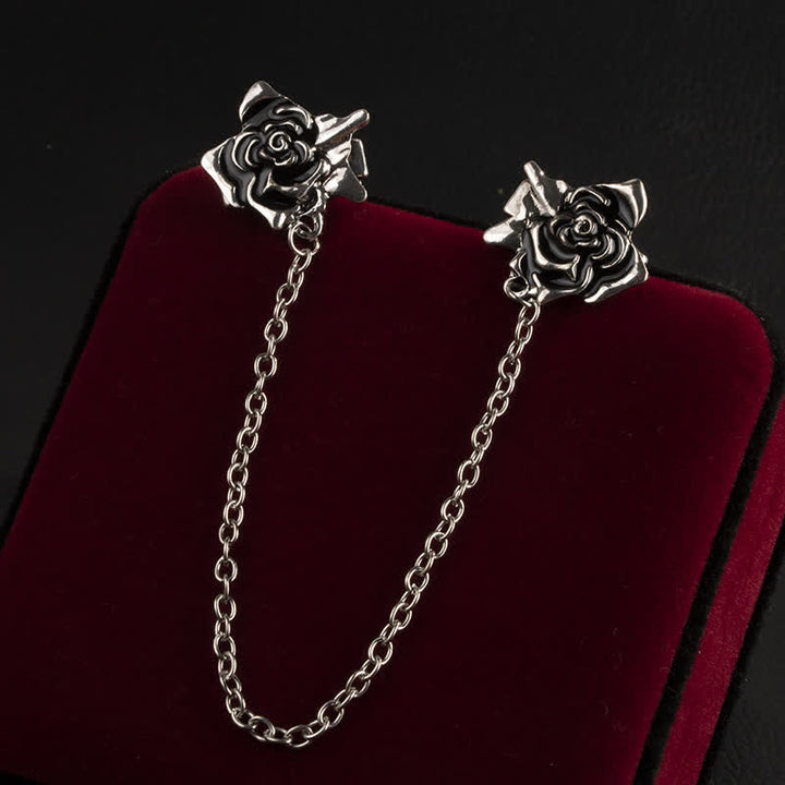 Broche con cadena de rosas envejecidas para hombre