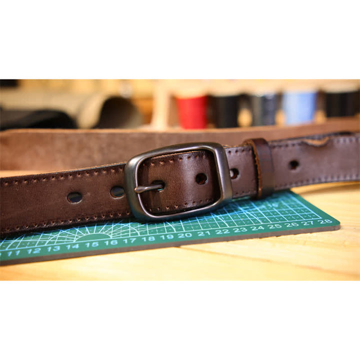 Cinturón de cuero desgastado estilo western para hombre