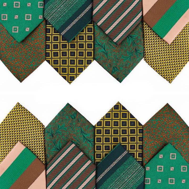 Corbata para hombre de la serie Fresh Green & Yellow