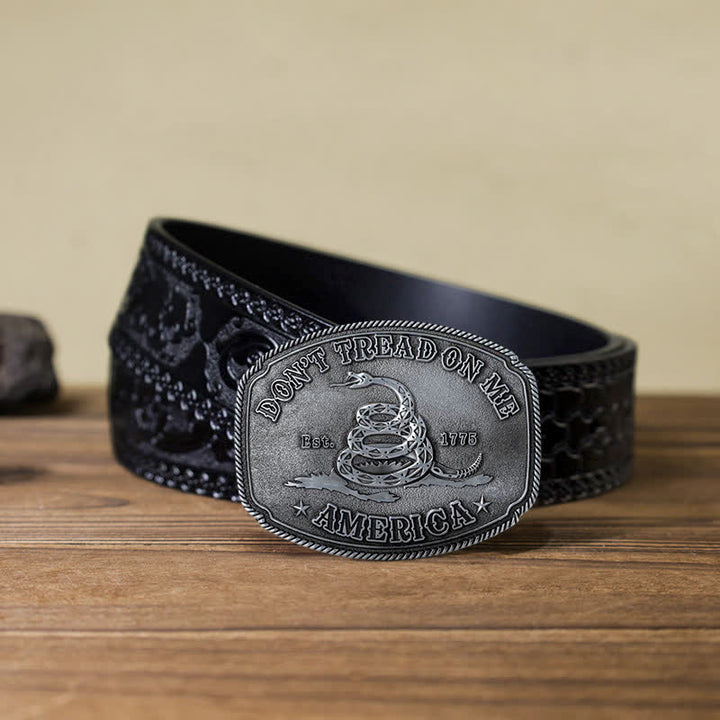 Cinturón de cuero con hebilla estilo pirámide para hombre, hecho a mano