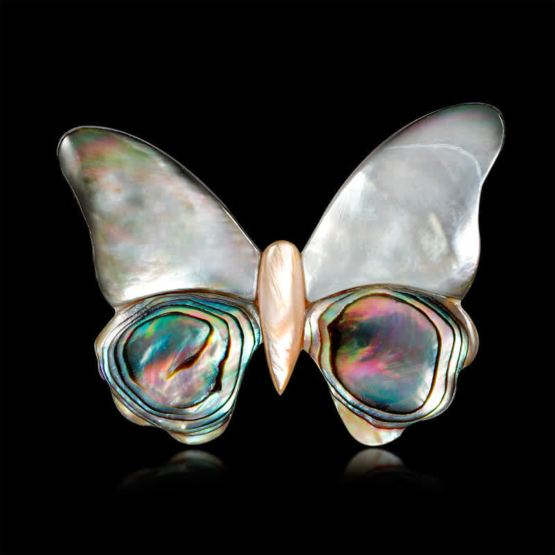 Broche de mariposa de nácar de cuento de hadas para mujer