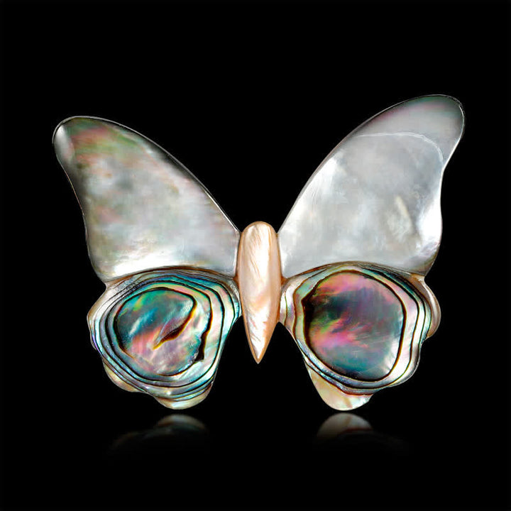 Broche de mariposa de nácar de cuento de hadas para mujer