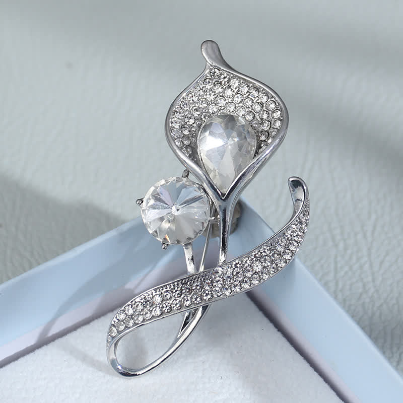 Broche floral azul brillante para mujer