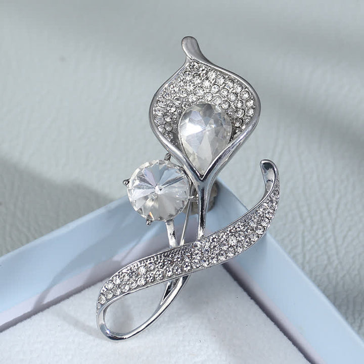 Broche floral azul brillante para mujer