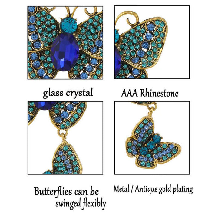 Broche de mariposas triples y divertido para mujer