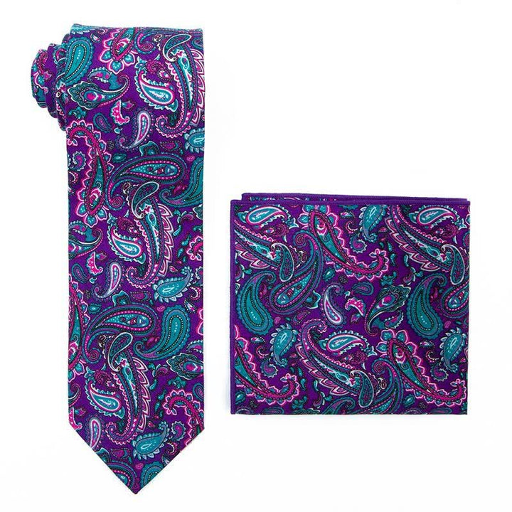 Conjunto de 2 corbatas de cachemira exóticas para hombre