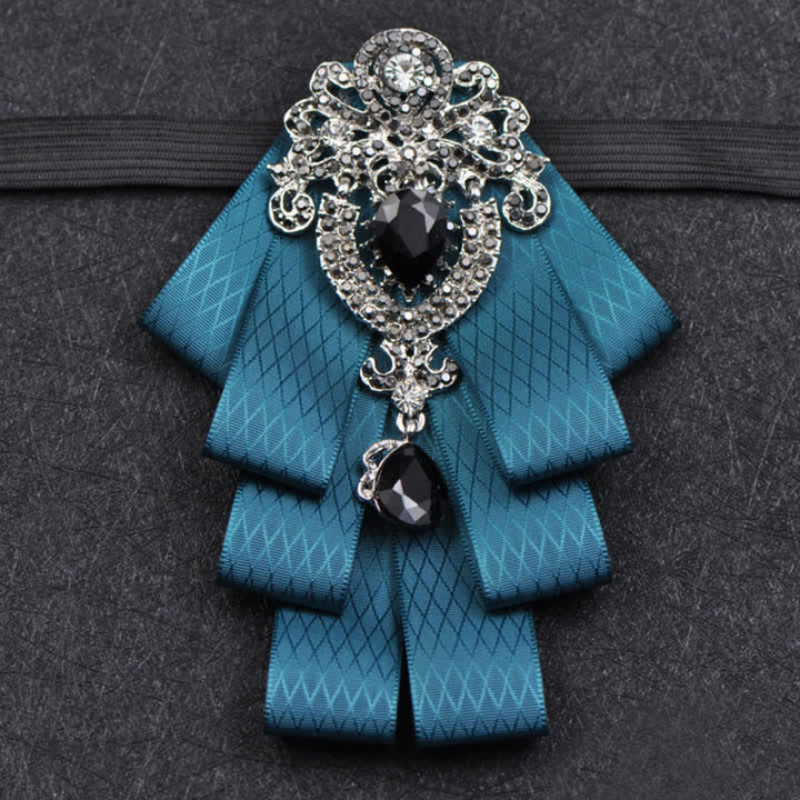 Conjunto de 3 pajaritas con diamantes de imitación negros a cuadros