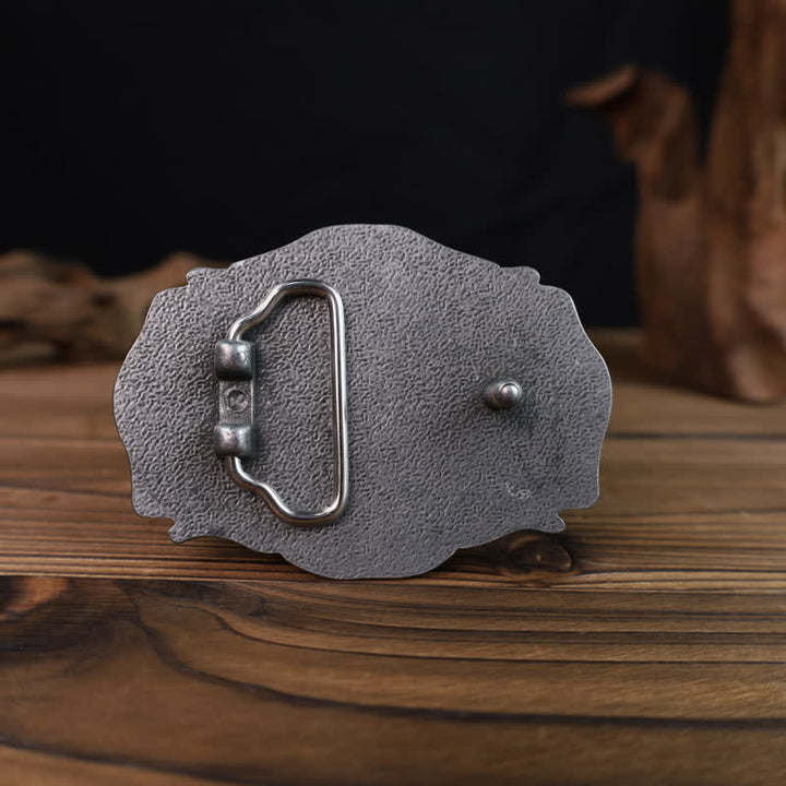 Cinturón de cuero con hebilla para motocicleta DIY Live to Ride para hombres