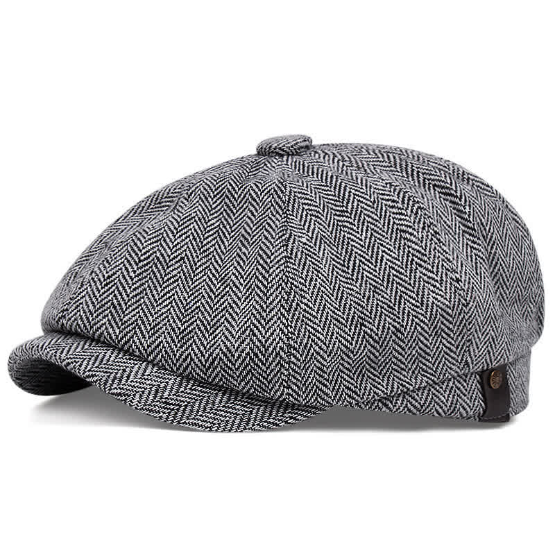 Boina octogonal de tweed de artista