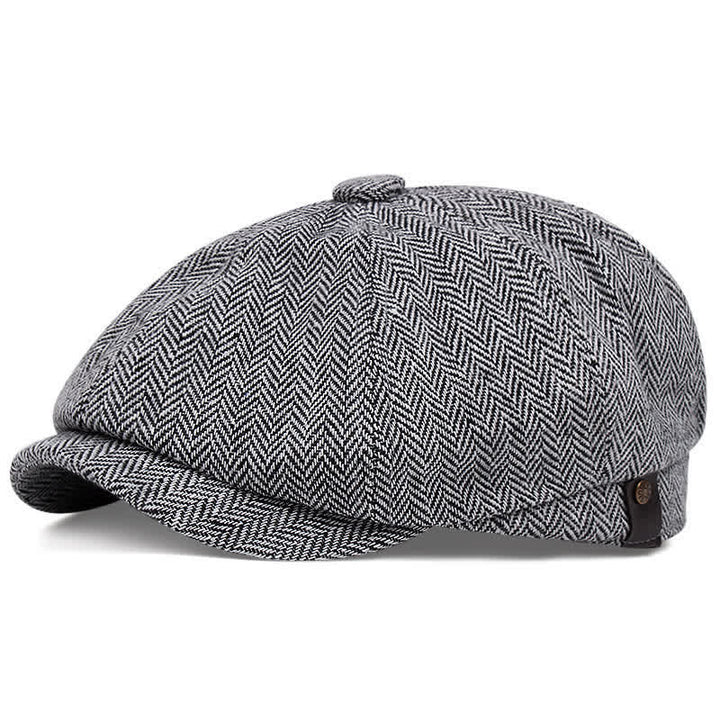 Boina octogonal de tweed de artista