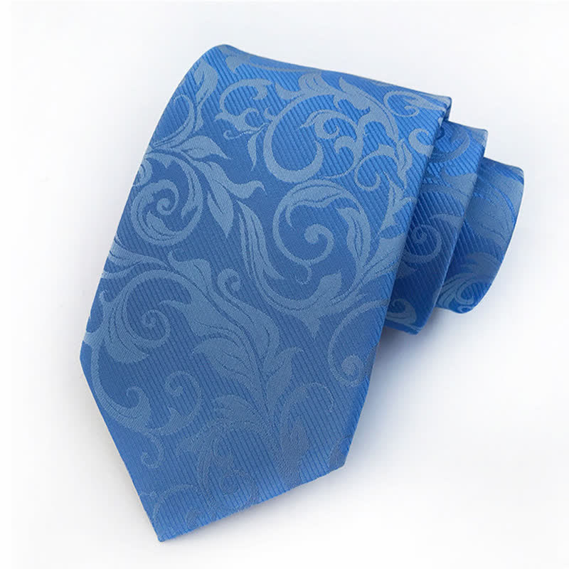 Conjunto de 2 corbatas con diseño floral en espiral para hombre