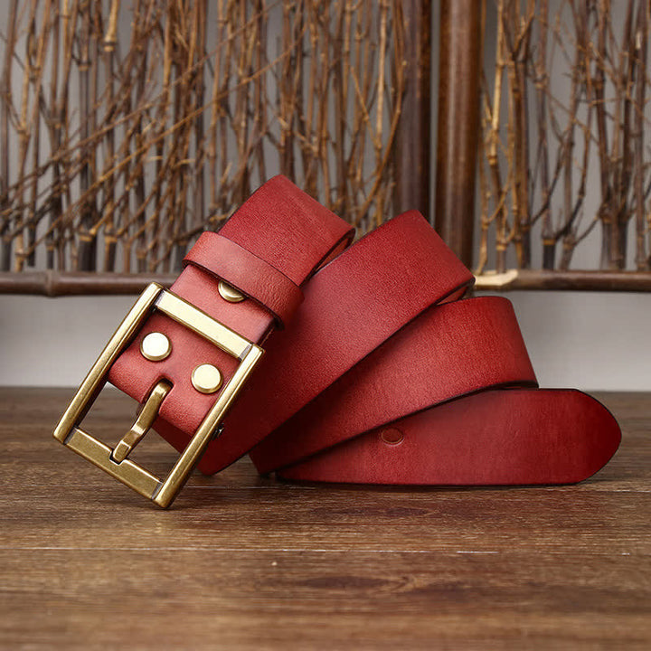 Cinturón de cuero Tough Guy con detalle de tachuelas para hombre
