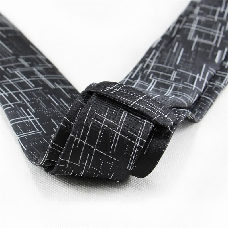 Corbata fina de líneas deslumbrantes y modernas para hombre