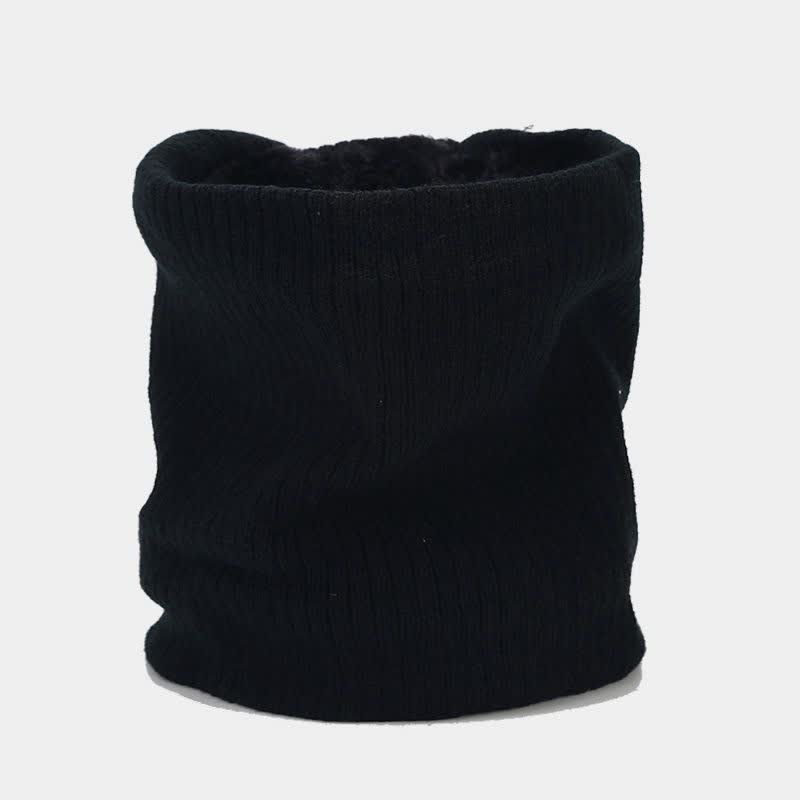 Conjunto de 3 guantes y bufanda unisex de sarga de color sólido