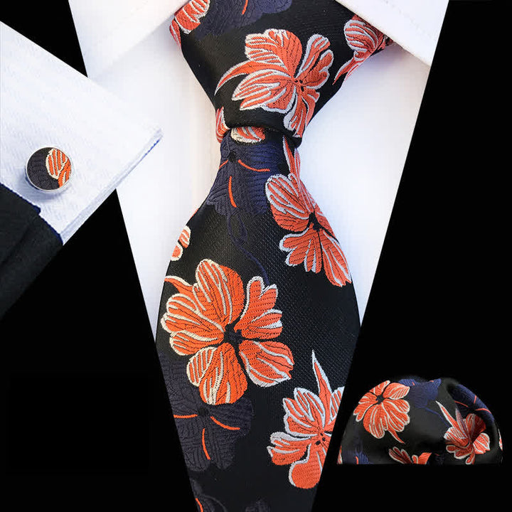 Conjunto de 3 corbatas con estampado floral de margaritas para hombre
