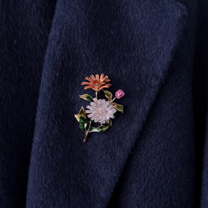 Broche creativo de margaritas florales para mujer.