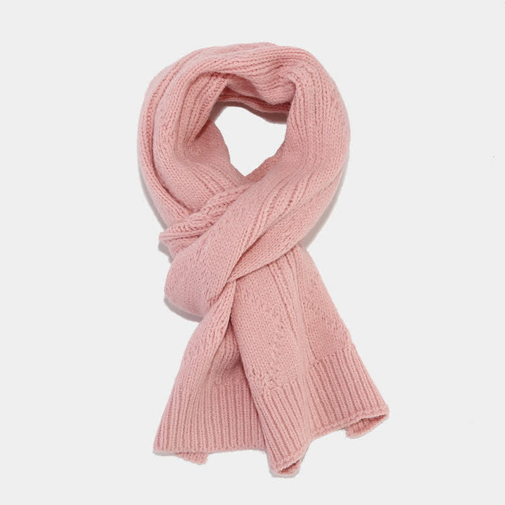 Conjunto de 3 piezas de gorro, bufanda y manoplas sin dedos de punto con cable para mujer
