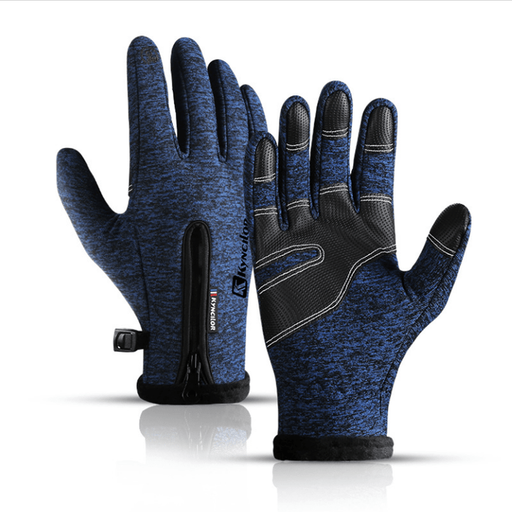 Guantes tácticos con cremallera impermeables para ciclismo al aire libre