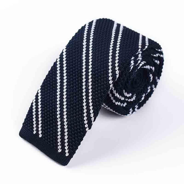 Corbata de punto con rayas diagonales para hombre