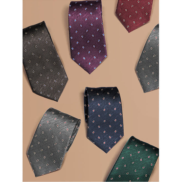 Corbata de lujo con estampado de cachemira micro para hombre