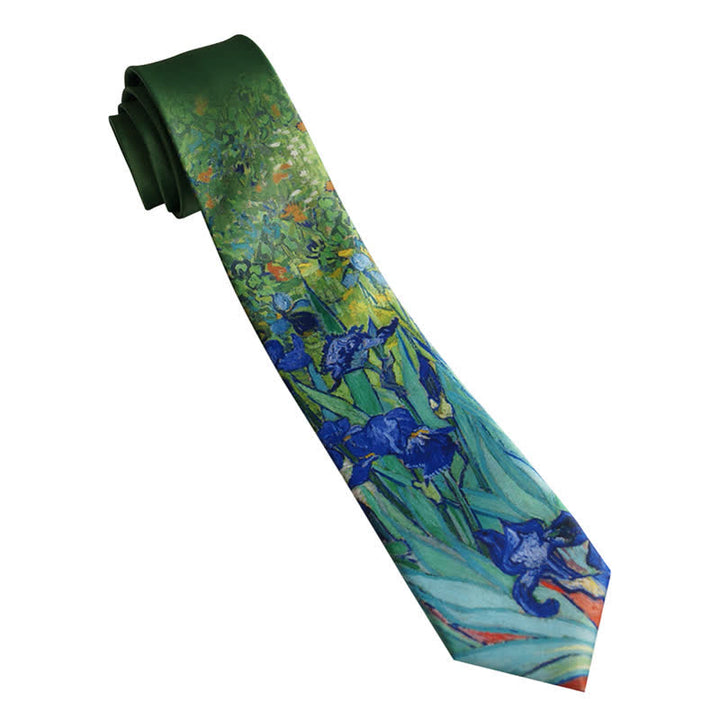 Corbata de hombre con estampado creativo de iris y aceite